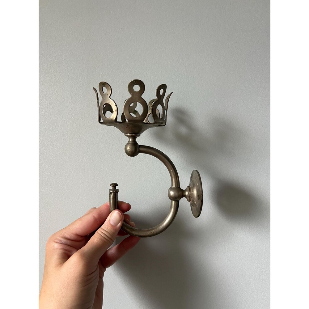 Vintage Metal Wall Sconce/Soap Holder with Scalloped Cup Detail